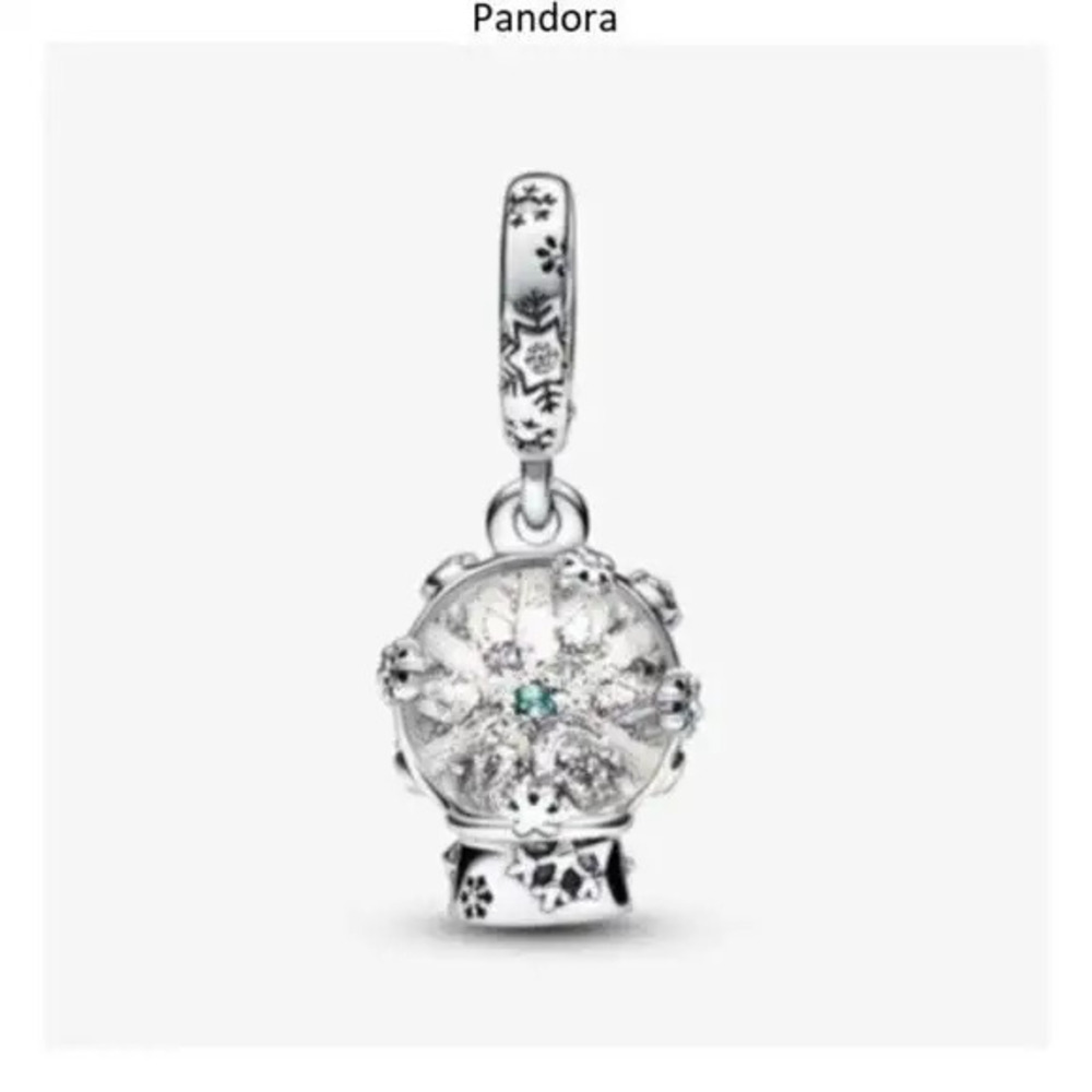 PANDORA Snowflake Snow Globe Dangle Charm